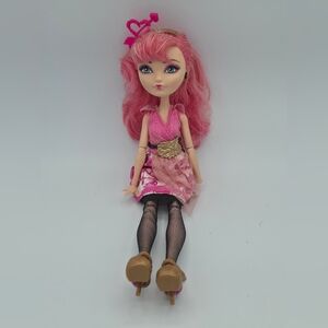 Pink Fashion Doll with Black Fishnet Stockings